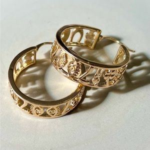 14k gold filled lucky earrings